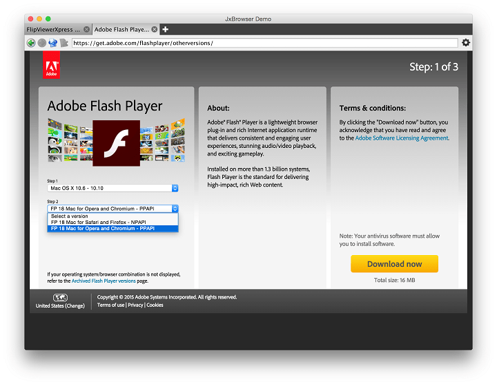 adobe flash player mac os x 10.4.11